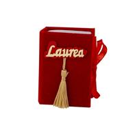 Doni Bomboniere Laurea 12 pz Scatolina Portaconfetti A Forma di Libro con Scritta in Plexiglass E Nappina Color Oro Idee Regalo Complete Originali Economiche