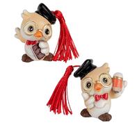 Doni Bomboniere Laurea 12 pz Statuina A Forma di Gufetto con Tocco Assortito in Due Modelli Libro O Matita tra Le Mani Idee Regalo Complete Originali Economiche