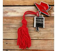 Doni Bomboniere Laurea 12PZ Ciondolo con Codice Penale in Legge Confettata Giurisprudenza Pensierini Aprifesta Gadget Nappina E Tocco Rosso Idee Regalo Complete Originali Economiche