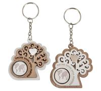 Doni Bomboniere Matrimoni 12PZ Porta Chiavi con Albero della Nozze d'Argento d'oro Comunioni Cresima Eventi Tema E Vita Mappamondo Parole Significative Idee Regalo Complete Originali Economiche