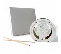 Doni Bomboniere Matrimonio 1 pz Diffusore Ambiente Tondo con Raffigurazione Anniversario del Planisfero tra Le Mani Circondato dalla Frase La Vita Ãˆ Come Un Viaggio... Vivilo Il Cuore Idee Regalo