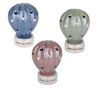 Doni Bomboniere Matrimonio 1 pz Lampada LED A Forma di Anniversario Mongolfiera con Cuoricini Traforati sulla Base Tonda Ãˆ Posta La Frase Amare Fa Volare Idee Regalo Complete Originali Economiche