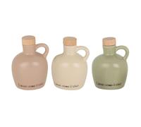 Doni Bomboniere Matrimonio 1 pz Oliera con Manico e Tappo in Legno Assortite in 3 Varianti di Colore con Scritta Liscia Come L'Olio Orcetto Idee Regalo Utili Comunione Cresima Originali Economiche