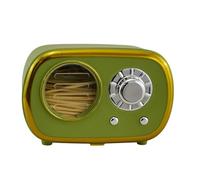 Doni Bomboniere Matrimonio 1 pz Porta Stuzzicadenti A Forma di Anniversario Cresima Laurea 18 Anni Compleanno Radio Vintage Verde con Finestrella Trasparente Che Ne Mostra Il Contenuto Idee Regalo