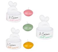 Doni Bomboniere Matrimonio 1 pz Portacandela con Innamorati Abbracciati Anniversario Tre Frase Il Calore Dell'Amore Idee Regalo Complete Originali Economiche