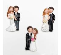 Doni Bomboniere Matrimonio 12PZ Calamita con Sposi in Abiti Idea Regalo Partecipazioni Anniversario Utili Idee Originali Economiche Eleganti Nozze Complete Particolari Calamite Confettata Segnaposto
