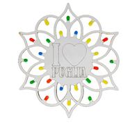 Doni Bomboniere Matrimonio 6 pz Calamita Luminarie I Love Puglia Battesimo Comunione Rosoni Idee Regalo Complete Originali Economiche (D)