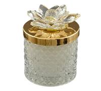 Doni Bomboniere Matrimonio Candela E Portacandela in Vetro Partecipazioni Utili 50 Anniversario Complete Particolari Effetto Diamante con Tappo Oro Fiore Cristallo Idee Regalo Originali Economiche