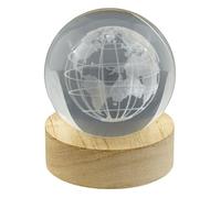 Doni Bomboniere Matrimonio Lampada LED Mappamondo Globo Terrestre Mappa Geografica Tema Viaggio Luce Laurea Comunione Cresima Compleanno Mondo Pianeta Terra Sfera Base Tonda in Legno Idee Regalo