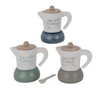 Doni Bomboniere Matrimonio Zuccheriera A Forma di Moka Anniversario Comunione Cresima con Coperchio in Legno E Frasi Oggi Scelgo La Felicità L'Allegria Dolcezza Idee Regalo Complete Originali