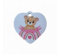 Doni Bomboniere Nascita 1 pz Ciondolo con Orsetto E Arcobaleno Battesimo Rosa Idee Regalo Complete Originali Economiche