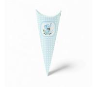 Doni Bomboniere Nascita 10 pz Cono Portaconfetti con Elefantino Celeste Battesimo Primo Compleanno Baby Shower Idee Regalo Complete Originali Economiche