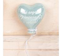 Doni Bomboniere Nascita 12PZ Calmita A Forma di Palloncino Magnete Cuori Originali Segnaposto Pensierini Battesimo Primo Compleanno Prima Comunione Chi Sogna Impara Volare Idee Regalo Complete