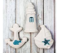 Doni Bomboniere Nascita 12PZ Magnete Gessetto Tema Mare A Forma Segnaposto Pesce Stella Marina Marini Battesimo Prima Comunione Santa Cresima Matrimonio Anniversario Eventi Passione di Barchetta
