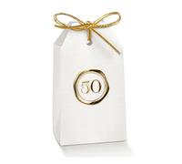 Doni Bomboniere Nozze 10PZ Scatoline Portaconfetti A Dorma di D Tag con Numero 50 Idee Regalo Complete Originali Economiche