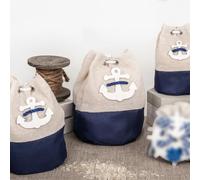 Doni Bomboniere Prima 12PZ Sacchettino Tema Mare A Forma Comunione Santa Cresima Primo Compleanno Feste Matrimonio Anniversario di Zainetto con Applicazione Ancora Idee Regalo Complete Originali