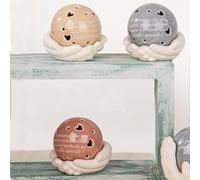 Doni Bomboniere Prima 3PZ Sfera con LED su Mani Mondo Frasi Comunione Matrimonio Compleanno Santa Cresima Lampada Notturna Lucina Originali Collezione Especial Frase Le Persone Che Ami Sanno