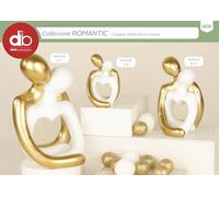 Doni Bomboniere Promessa 1 pz Statuina con Coppia Artistica Abbracciata Matrimonio Anniversario Che Si Bacia al Centro Ãˆ Posto Un Cuore Idee Regalo Complete Originali Economiche