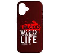 Doni cristiani versetti biblici Citazioni della Scrittura Il sangue è stato versato Custodia per iPhone 16