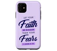 Doni cristiani versetto biblico Lascia che la fede sia più grande delle paure Custodia per iPhone 11