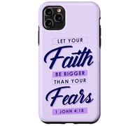 Doni cristiani versetto biblico Lascia che la fede sia più grande delle paure Custodia per iPhone 11 Pro Max