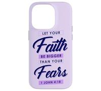 Doni cristiani versetto biblico Lascia che la fede sia più grande delle paure Custodia per iPhone 14 Pro