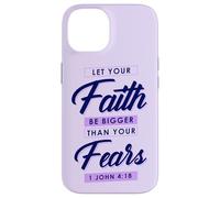 Doni cristiani versetto biblico Lascia che la fede sia più grande delle paure Custodia per iPhone 14