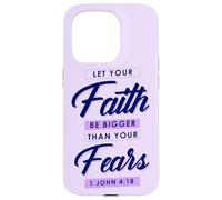 Doni cristiani versetto biblico Lascia che la fede sia più grande delle paure Custodia per iPhone 15 Pro