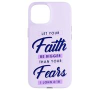Doni cristiani versetto biblico Lascia che la fede sia più grande delle paure Custodia per iPhone 15