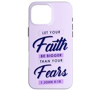 Doni cristiani versetto biblico Lascia che la fede sia più grande delle paure Custodia per iPhone 16 Pro Max