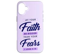 Doni cristiani versetto biblico Lascia che la fede sia più grande delle paure Custodia per iPhone 16 Plus