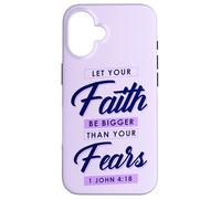 Doni cristiani versetto biblico Lascia che la fede sia più grande delle paure Custodia per iPhone 16