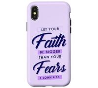 Doni cristiani versetto biblico Lascia che la fede sia più grande delle paure Custodia per iPhone X/XS