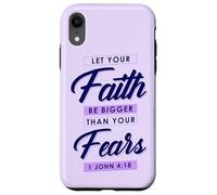 Doni cristiani versetto biblico Lascia che la fede sia più grande delle paure Custodia per iPhone XR