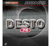 Donic Desto F4 - Gomma per ping pong, 2 mm, colore: Nero