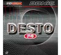 Donic Desto F4 - Gomma per ping pong, 2 mm, colore: Rosso