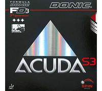 Donic, gomma per tennis da tavolo, Acuda S3 , Red, 2.0 mm