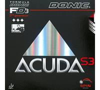 Donic, gomma per tennis da tavolo, Acuda S3 , Red, Max