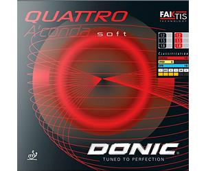 DONIC Rivestimento Quattro Aconda Soft, rosso, 1,5 mm