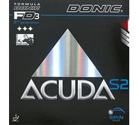 Donic Rubber Acuda S2, 2 mm, Red and black