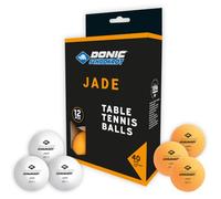 Schildkröt 608509, Donic Palline da Ping Pong Jade, Poly 40+ qualità, Confezione, 6X Bianco/6x Arancione, 618045 Unisex Adulto, 12 unità