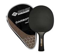 Donic-Schildkröt Racchetta da Tennis da Tavolo CarboTec, 20% a 100% Carbonio, Manico Concavo, Spugna da 1,9 mm