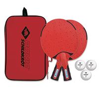 Donic-Schildkröt Set di Tennis da Tavolo Outdoor, 2 Racchette di Plastica, Resistente alle Intemperie e Lavabili, 3 Palline, in una Pratica Borsa da Trasporto
