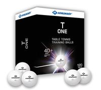 Donic-Schildkröt T-One 608522 - Pallone da Ping Pong in Poly 40+, 120 Pezzi, Colore: Bianco