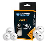 Donic Schildkrot Pallina da Ping Pong Jade, qualità Poly 40+, Confezione da 6, Bianca, 618371, Taglia Unica