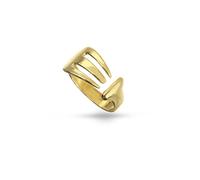 Donipreziosi Anello a forma di Forchetta in Argento 925% Placato Oro Regolabile - Anello originale per Donna e Ragazza Moderno e alla Moda - Made in Italy