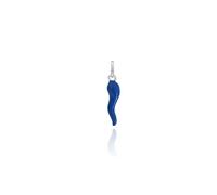 Donipreziosi Ciondolo Corno Portafortuna in Argento 925 Smaltato, Made in Italy - Cornetto Napoletano Uomo Donna per Collana o Bracciale - Varie Misure e Colori con Certificato Nickel Free