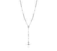 Donipreziosi Collana Rosario Classico in Acciaio Resistente Uomo/Donna Unisex Color Argento