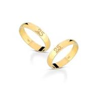 Donipreziosi Coppia Fedine 25 e 50 Anni di Matrimonio Personalizzate, Made in Italy - Set 2 Anelli Personalizzabili in Argento 925 Placcato Oro e Zirconi - Fedi Anniversario Nozze d'Argento e d'Oro