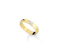 Donipreziosi Coppia Fedine Infinito Personalizzate, Made in Italy - Set 2 Anelli Personalizzabili in Argento 925 Placcato Oro Giallo - Fedi Simbolo Unione Eterna